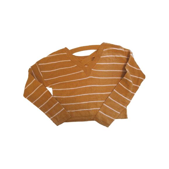 Serendipity by Victoria Striped cropped sweater size small - Picture 2 of 3